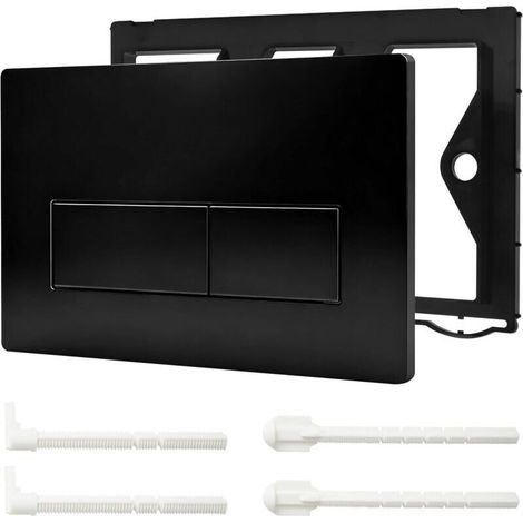 Plaque de commande de chasse d'eau encastrée, plaque de commande de chasse d'eau double, compatible avec GEBERIT SIGMA01 UP300/320, 115.770.11.5 (Noir) (1/4)