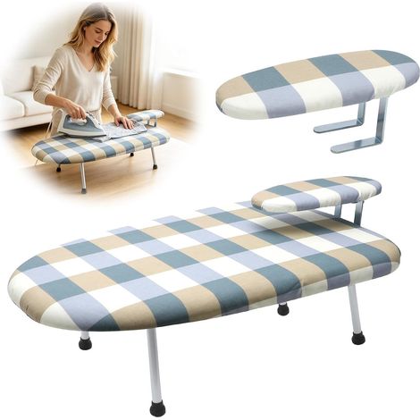 Table à Repasser, Pliable, pour Fer Vapeur, 60 x 37 cm, à Carreaux (1/5)