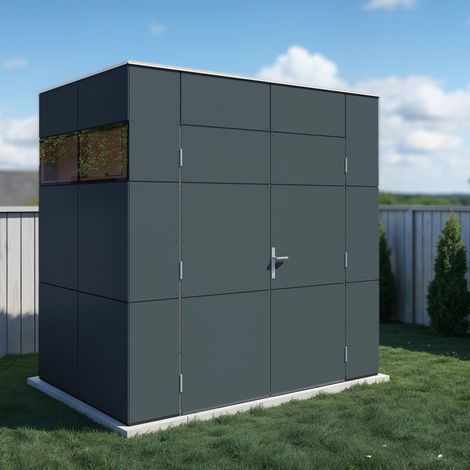 Abri de jardin Bertilo HPL Mini anthracite 3,03m² (1/5)