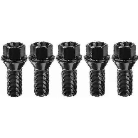 écrous antivol de roue noirs M14 x 1,25 pour BMW X3, X5, E70, E71, F20 et F25. (1/5)