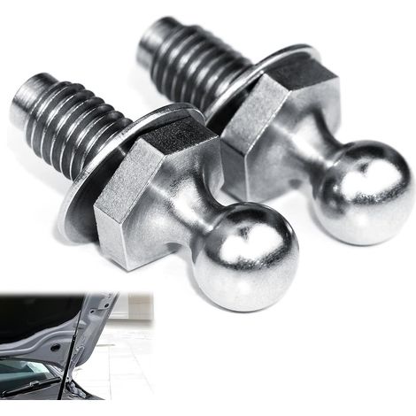 2 Pièces Goujons À Boulé Renforcés M8 en Acier Inoxydable, Boulons À Boulé en Acier Inoxydable M8, Goujons À Boulé Renforcés pour Ressorts À Gaz de Hayon et de Capot 10mm, pour Hayons et Capots Dans (1/5)