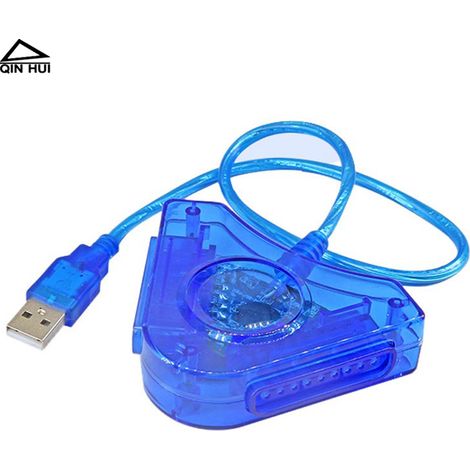 USB-Adapter für PS2-Controller an PC Dual-Geräte-Adapterkabel für PS2-Controller an PC (doppelseitiges Dreieck) (1/4)