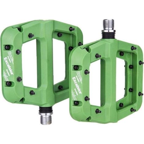 (Vert)Vélo Pédales fibre de nylon Roulement Lightweight Montagne Vélo de route Plateforme Pédales Vert 1 paire (1/4)