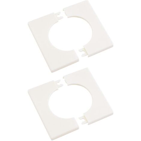 Couvertures de paroi de tuyau, 2Pcs 50mm diamètre ABS plastiques carrés plaques d’écusson auto-adhésives couvertures de plaque de tuyau pour la décoration (1/5)