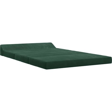 Divano Letto  Sofa bed Pieghevole Verde Scuro 120 x 60 x 49 cm Tessuto (1/5)