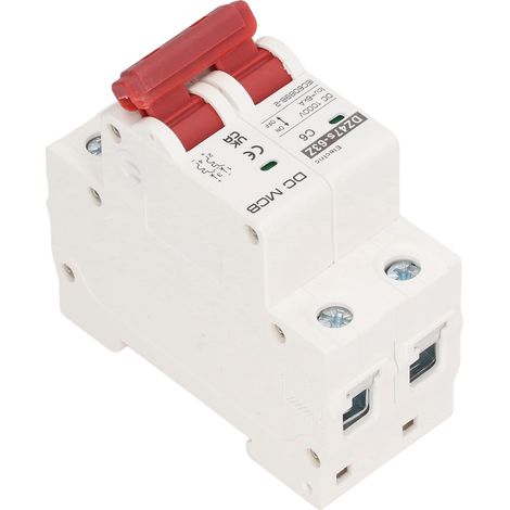 Disjoncteur miniature 2P 6A, pouvoir de coupure 6000A, 1000V DC pour système solaire photovoltaïque, protection fiable. (1/5)