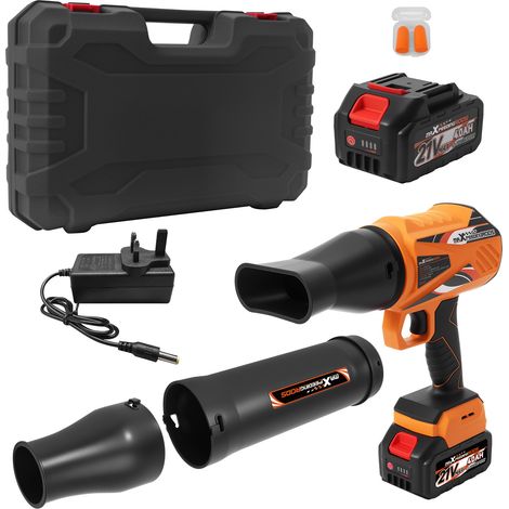 550 CFM Brushless Cordless Leaf Blower 21V 32000RPM 4000mAh 2Battery 220V (1/5)