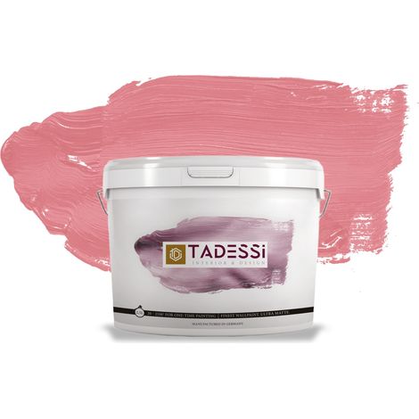 TADESSI Color Vista Wandfarbe Pastellpink - Himbeerpink - Matte Dispersionsfarbe - Innenfarbe für Wand und Decke