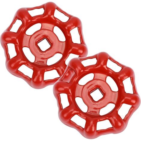 PA Stück 6 x 6 mm Wasserrohr-Metallventil, Eisen-Kugelhahn, Kugelhahn, Wasserhahn mit rotem Griff, Ersatz-Absperrventil für Handrad (1/5)