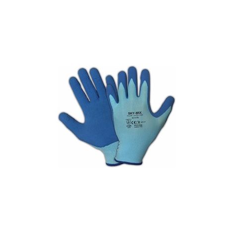 AUSTRALIAN GUANTI NYLON LATEX PALMO LATTICE AZZURRO TG.10 AR confezione da PAIA 12