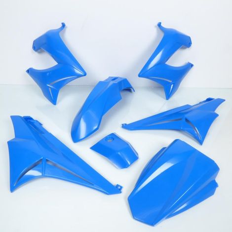 Kit carénage TNT pour Moto Derbi 50 Senda 7 pièces bleu Neuf (1/5)