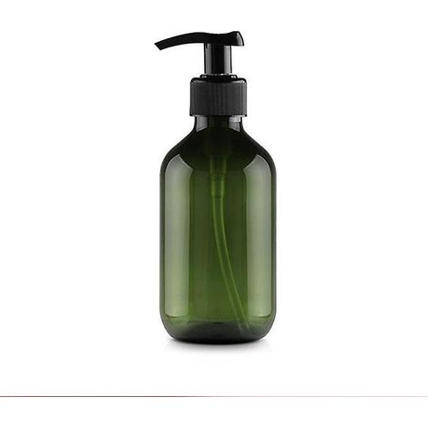 Hotel-Duschgel-Shampoo-Flasche, Nachfüllflasche mit Druckknopf, ätherische Ölflasche, Haustier-braun, runder Schulterbereich
