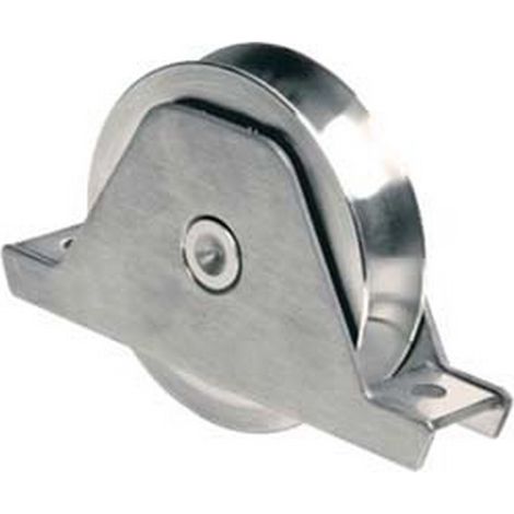 1PZ RUOTA CANCELLI GOLA SEMITONDA CON SUPPORTO ART.337 -  mm.100 supporto mm.155