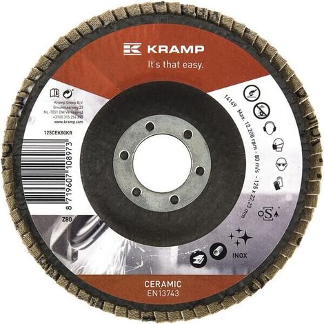 Disco lamellare ceramico 125mm K80 UNIVERSALE 125CEK80KR (1/2)