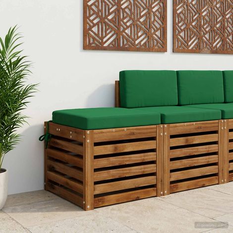 vidaXL Coussin de siège en 1 pièce SOEST 100 % polyester Vert (1/5)