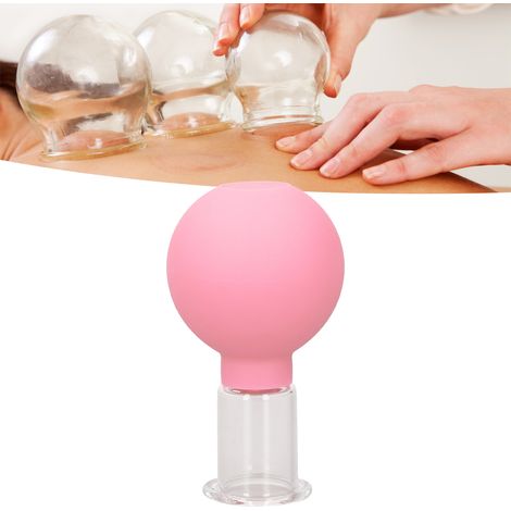 Schröpfgerät, Silikon-Gesichtsmassageball, Vakuum-Schröpfen, Gleitschröpfen, rosa, Größe 3, einzeln erhältlich. (1/5)