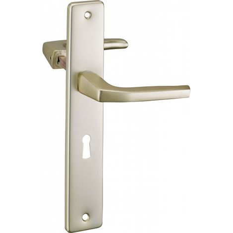 THIRARD - Paire de béquilles pour porte, carré 8mm + 1 plaque carré 8 x 56mm, trou de clé - THIRARD (1/2)