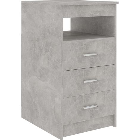 Commode Salon,Buffet,Armoire à tiroirs Gris béton 40x50x76 cm Bois d'ingénierie -65927 (1/5)