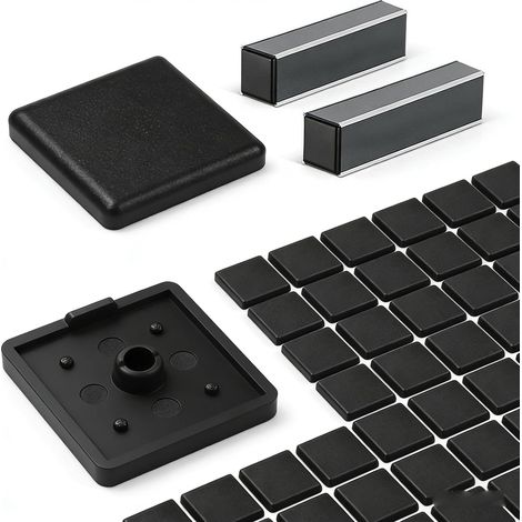 50 Embouts 30x30 mm pour profilés Aluminium, durables et protecteurs. (1/5)