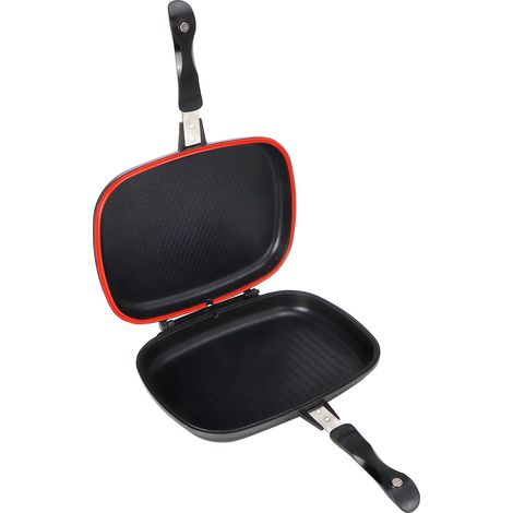 Poêle à frire double face de 32 cm, ustensile de cuisine pour barbecue et accessoires de cuisine extérieure (1/5)