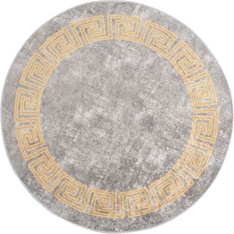 Maison Exclusive - Teppich Waschbar Grau φ120 cm (1/5)