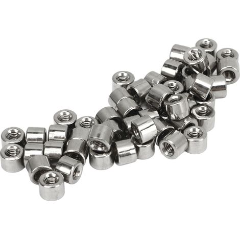 Kit de 50 écrous de raccordement M4 en acier inoxydable à filetage femelle rond pour la maintenance (1/5)