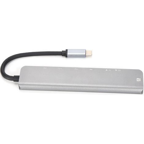 Hub USB C 7-en-1 avec Ports HDMI, USB, Carte Mémoire et Alimentation pour Ordinateur Portable (1/5)