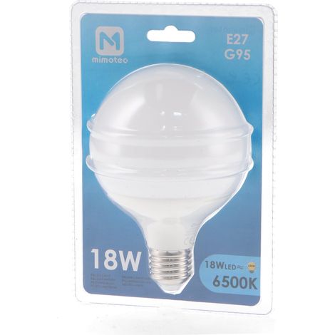 IluminaShop - Bombilla LED E27 G95 18W IP20  Blanco Frio 6500K (1/3)