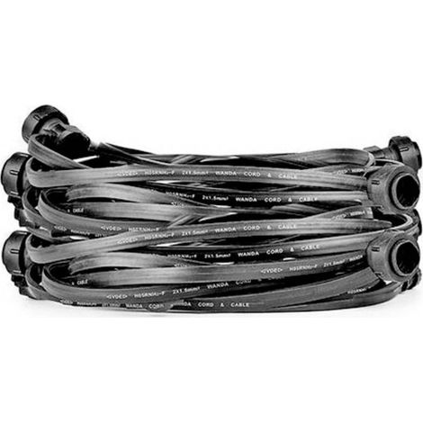 ledmaxx Catena Luminosa Guinguette 10m Nera Dimmerabile Esterno