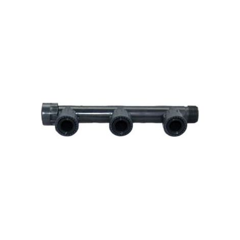 RACCORDI MANIFOLD PVC CON ORING 3 uscite con ghiera 1 RAIN