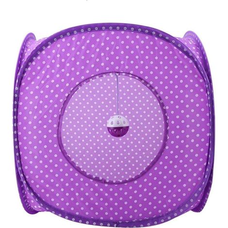 NineClouds Tunnel pour Chat Léopard, Tunnel pour Chat Pliable en Tissu Oxford, Lit pour Tunnel de Cachette pour Chat (Violet) (1/5)