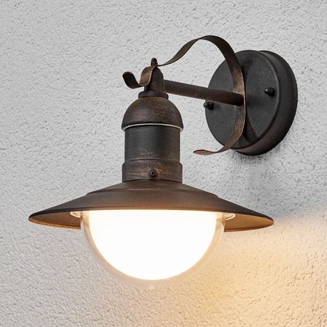 [NEUWERTIG] B-Ware Lindby Außenwandleuchte Wandleuchte Clea LED Gartenlampe Kupfer 24cm IP44 (1/2)