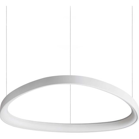 Sospensione Moderna Gemini Metallo Bianco Led 48W 3000K Luce Calda (1/2)