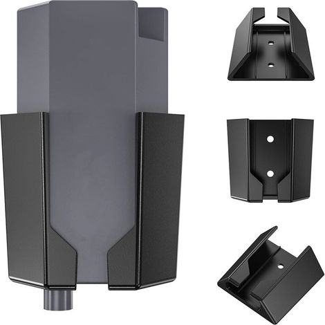 Supporto per adattatore Ethernet, supporto per adattatore Ethernet in plastica, supporto per adattatore Ethernet da parete per varie superfici di installazione (nero) (1/5)