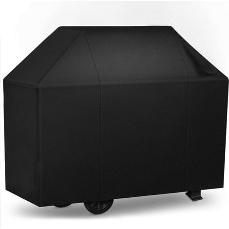 Housse de barbecue, tissu Oxford, imperméable, protection solaire, avec sac, 150x125x100 cm, noir (1/5)