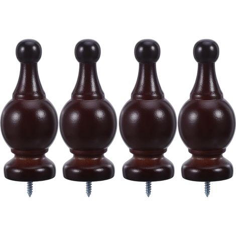 Embouts Décoratifs Vintage 4pcs Adaptés pour Tringles de 28mm, Design Élégant et Support Renforcé pour Tringles à Rideaux en Bois Maison et (1/5)