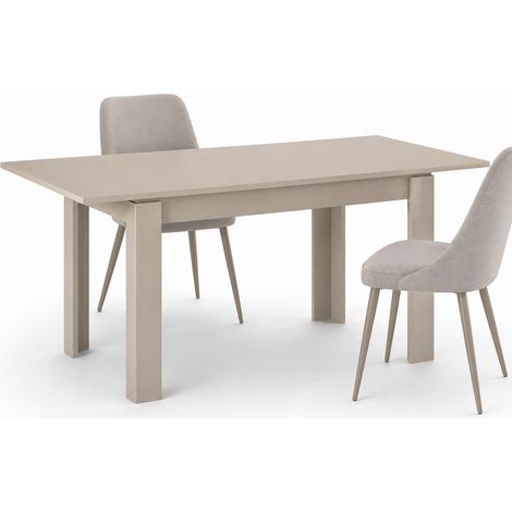 Tavolo da Pranzo 120x80 Allungabile fino a 170 cm Rettangolare in Legno Sabbia (1/5)