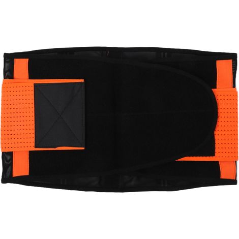 Ceinture lombaire ajustable et respirante pour le bas du dos, soutien dorsal confortable, taille M, couleur orange. (1/5)