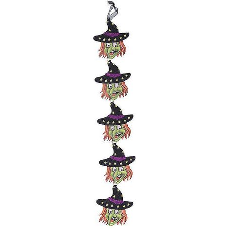 Lot de 5 sorcières à suspendre pour décorations d'Halloween