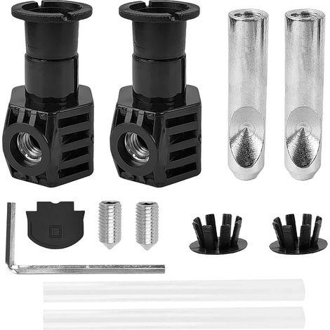 Universal Toilet Fixing Kit, Wall Mounted Toilet and Smart Toilet Fixing Kit, Stable Mounting Kit with Seal - Complete Toilet Installation Kit (Black) (1/5)