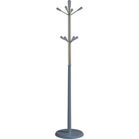 Perchero moderno mod. 414  herrajes cromo satinado lacado azul, 180 cm(alto)37 cm(ancho)37 cm(largo) (1/2)