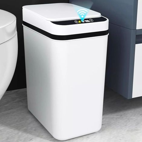 Poubelle Automatique - 12 L - Capteur Intelligent Sans Contact - Pour Cuisine Et Salle De Bain - 1 Pièce (1/5)