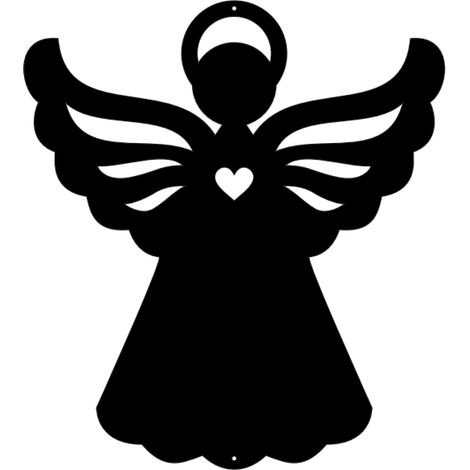 ANGEL Ś26 Weihnachtsanhänger, durchbrochene Weihnachtsdekoration, Schwarz