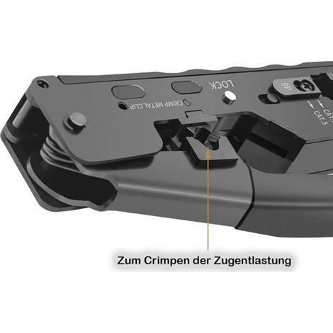 Pince à Sertir RJ45 pour Connecteur Réseau CAT5/CAT5E/CAT6/CAT6A/CAT7 Fiche Réseau RJ45 à Sertir et Prise Téléphone 6P RJ11 (1/5)