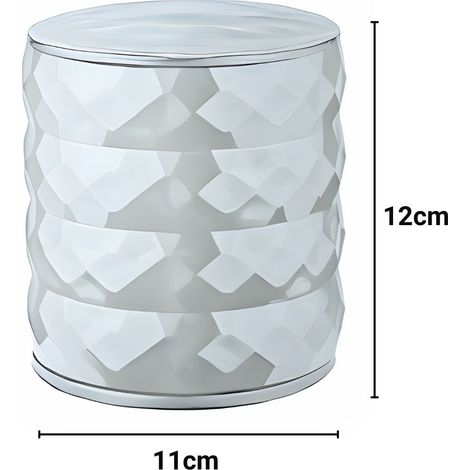 Scatola portagioie Scatola, scatola portaoggetti, scatola organizer Bianco (1/3)