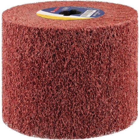Brosse Rouleau Abrasif en Fibre Synthétique, Grain 240, Pour Machine à Satiner, Compatible avec Métal, Bois