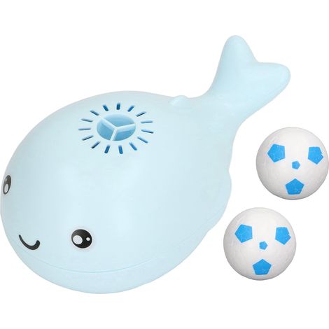 Jouet de bain baleine rechargeable USB, balle flottante électrique dauphin mignon avec fonction ventilateur, cadeau pour enfants, bleu (1/5)