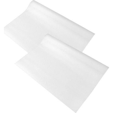 2 Rotoli di Tappetini per Cassetti da Cucina, Tappetino per Frigorifero e Scaffali, Tappetino Antiscivolo in EVA per Fondo Cassetto, Adatto per Armadi, Cassetti, Frigoriferi, Cucine e Mobili (Bianco) (1/5)