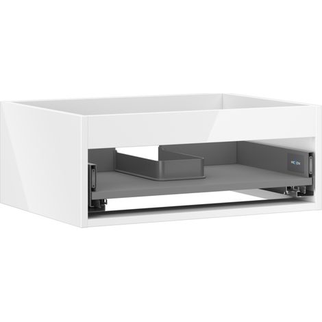 Mexen Box-A caisse pour meuble lavabo 60 cm, 1 tiroir, blanc brillant - 91AX0-0600-235-1-00 (1/4)