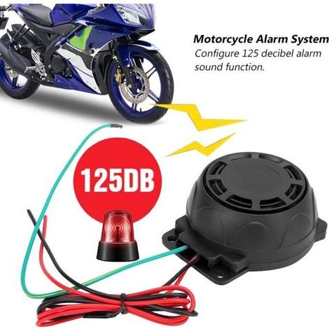Système d\'alarme moto Enceintes de sécurité Télécommande bidirectionnelle Système de sécurité anti-vol (1/4)